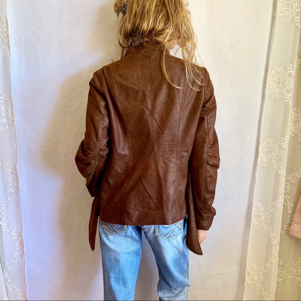 Brown Faux Suede Jacket